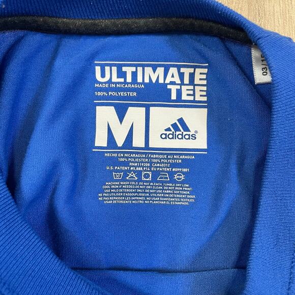 Adidas OKC Thunder NBA Basketball Shirt Blue Medium Ultimate Tee Polyester - Picture 5 of 8